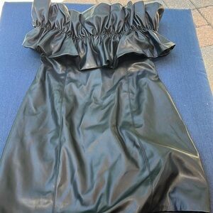 Do + Be black leather dress